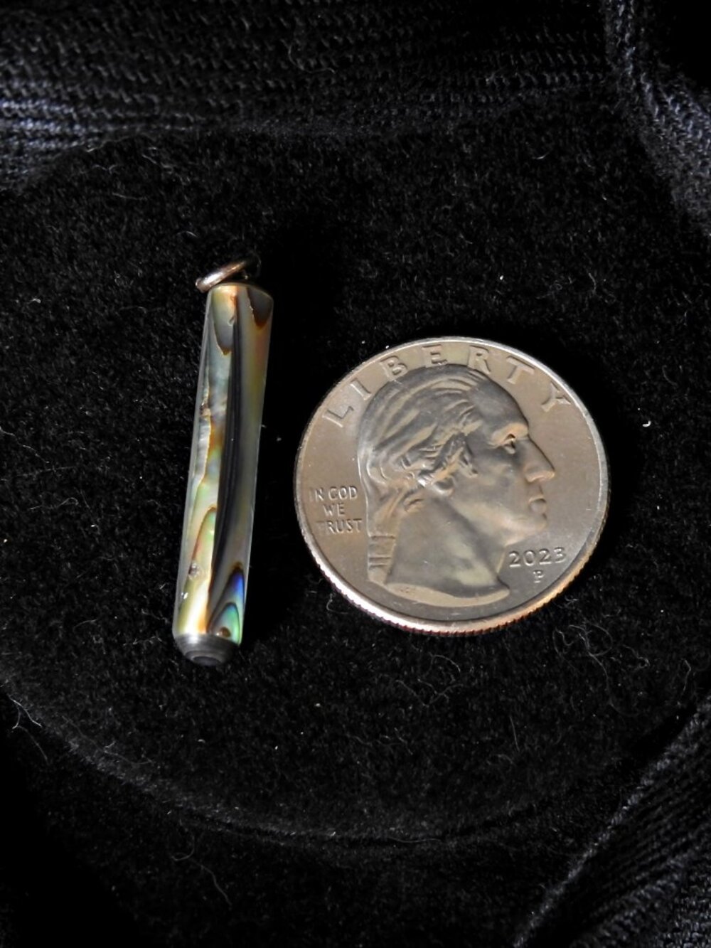 Dainty Colorful Abalone Gemstone Pendant - Picture 6 of 6